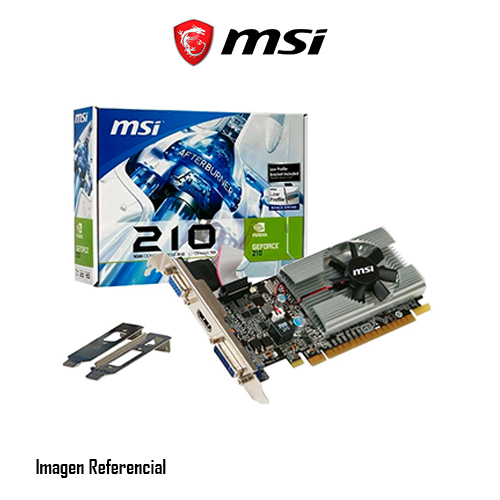 TARJETA DE VIDEO MSI GT210 1GB DDR3 DIRECTX PCI-E 2.0, PUERTOS VGA HDMI DVI P/N: 912-V809-2808