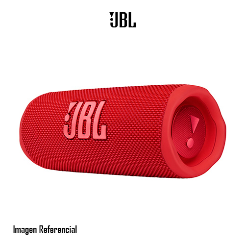 JBL Flip 6 - Altavoz - para uso portátil - inalámbrico - Bluetooth - 20 Watt - Rojo - Hasta 12 horas  de reproducción de sonido 