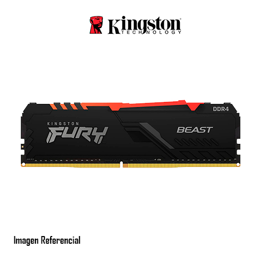 MEMORIA RAM DIMM PARA PC KINGSTON FURY BEAST16GB DDR4 3600MHZ P/N: KF436C18BB/16