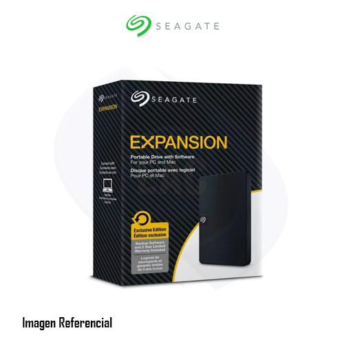 Seagate Expansion STKM1000400 - Disco duro - 1 TB - externo (portátil) - USB 3.0 - negro - con Seagate Rescue Data Recovery