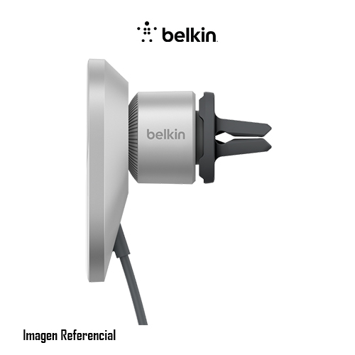 Belkin BOOST CHARGE PRO - Soporte de carga inalámbrico para el coche + adaptador de corriente para el coche - 15 vatios - Fast Charge, PD 3.0 - gris - para Apple iPhone 12, 13, 14