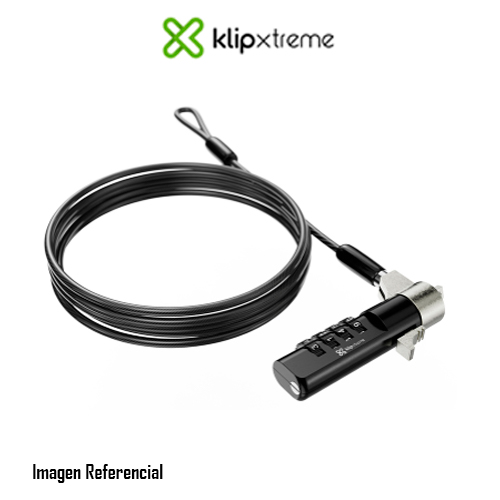 Klip Xtreme - Cable lock - Notebook locking cable - Tbar K Std. Combination lock