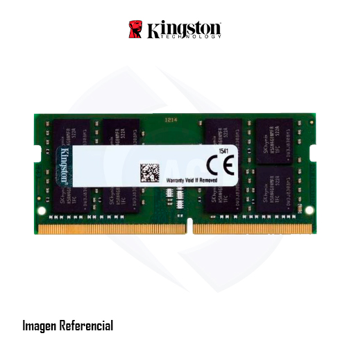MEMORIA RAM SODIMM PARA LAPTOP KINGSTON 32GB DDR4 3200 PC4-25600 CL22 1.20V P/N: KVR32S22D8/32