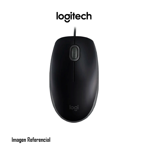 Logitech - Mouse - Wired - Black - M110 Silent