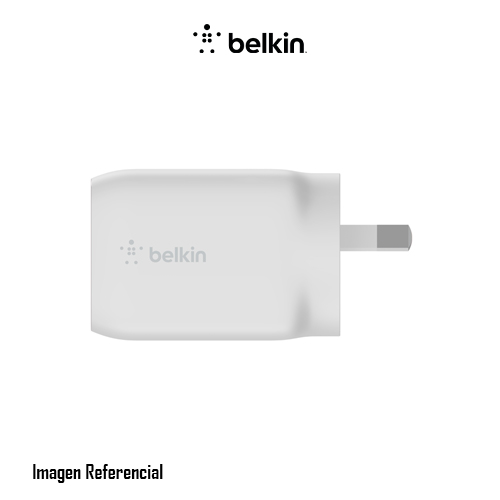 Belkin - Adaptador de corriente - tecnología PPS y GaN - 65 vatios - 3.25 A - Fast Charge, PD 3.0 - 2 conectores de salida (2 USB-C) - blanco - para Apple iPhone 12, 13, 14; Google Pixel 5, Pixel 6; Samsung Galaxy S21, S21 5G, S21+ 5G