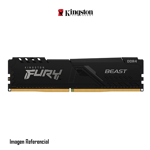 MEMORIA RAM DIMM PARA PC KINGSTON FURY BEAST BLACK 8GB DDR4 3600MHZ CL17 1.35V P/N: KF436C17BB/8