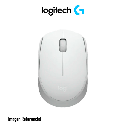 Logitech M170 Wireless Mouse, Ambidextrous, Off-white - Ratón - diestro y zurdo - óptico - 3 botones - inalámbrico - 2.4 GHz - receptor inalámbrico USB - blanco hueso