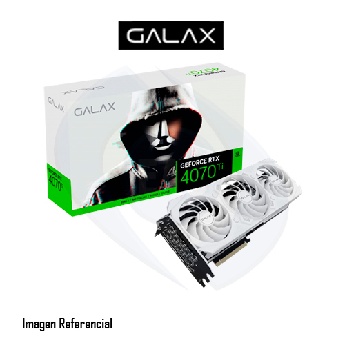 TARJETA DE VIDEO GALAX GEFORCE RTX 4070TI EX GAMER WHITE 1-CLICK OC, 12GB GDDR6X, PCIE 4.0 192-BIT, 1HDMI 3DISPLAYPORT P/N:47IOM7MD7BGW