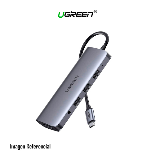 HUB MULTIPUERTO USB- TIPO C. 10 EN 1 UGREEN HDMI | VGA | AUDIO 3.5 | RJ45 | 3 USB 3.0| SD P/N: 80133