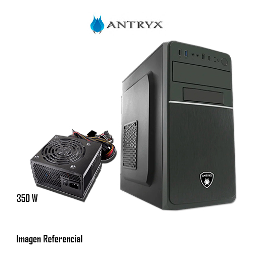 CASE ANTRYX ELEGANT 510M C/ FUENTE 350W USB 3.0, ADMITE COOLER DE HASTA 140 MM P/N: AC-E510M-350CP