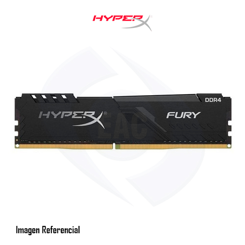 MEMORIA RAM KINGSTON HYPERX FURY, DDR4 8GB 3200MHZ, PC4-25600, CL-16, 1.35V, BLACK, DIMM, PC - P/N: HX432C16FB3/8