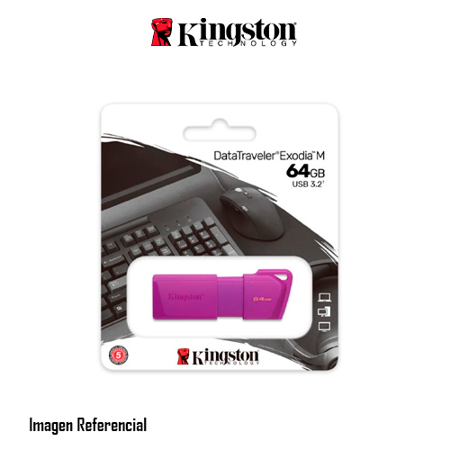 Kingston - USB flash drive - 64 GB - USB 3.2 Gen 1 - NEON Purple