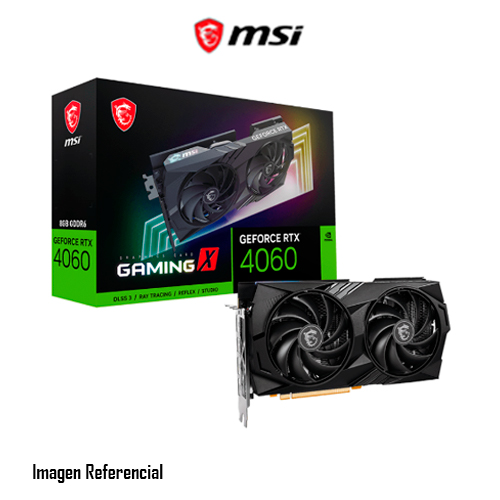 MSI GeForce RTX 4060 GAMING X 8G - Tarjeta gráfica - GeForce RTX 4060 - 8 GB GDDR6 - PCIe 4.0 x8 - HDMI, 3 x DisplayPort
