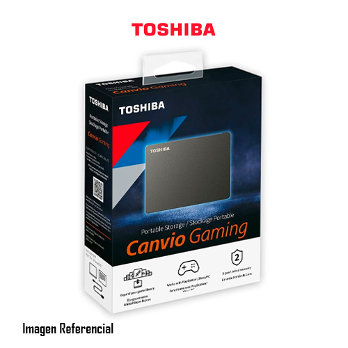DISCO DURO EXTERNO TOSHIBA 2TB CANVIO GAMING 2.5", CONEXION USB 3.2 USB 2.0, PORTABLE, COLOR NEGRO P/N:HDTX120XK3AA