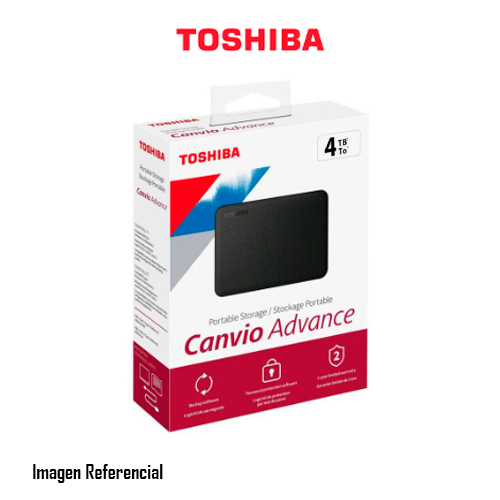 DISCO DURO EXTERNO TOSHIBA CANVIO ADVANCE, 4TB, USB 3.0 NEGRO - P/N: HDTCA40XK3CA