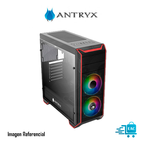 CASE ANTRYX RX 380 ARGB, USB3.0, ARGB FAN X2, VIDRIO TEMPLADO  P/N : AC-RX380R-ARGB