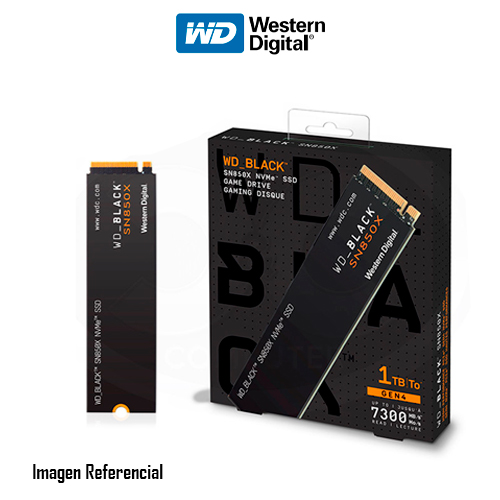 WD_BLACK SN850X NVMe SSD WDS100T2X0E - SSD - 1 TB - interno - M.2 2280 - PCIe 4.0 x4 (NVMe)