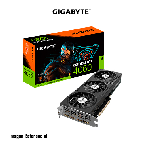 TARJETA DE VIDEO GIGABYTE GEFORCE RTX 4060 GAMING OC 8G GDDR6, 128 BITS, PCI-E GEN4X8, 2 DISPLAYPORT / 2 HDMI - P/N: GV-N4060GAMING OC-8GB