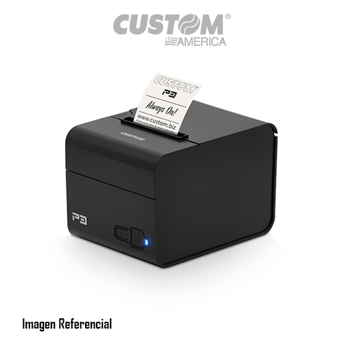 Custom P3 - Impresora de recibos - térmica directa - rollo 8 cm - 203 ppp - hasta 200 mm/segundo - USB 2.0, LAN, serial - cortador