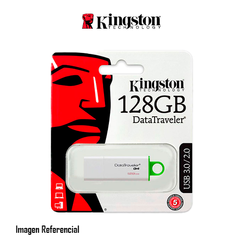 MEMORIA USB KINGSTON 128GB, DATATRAVELER G4, USB 3.1/3.0 - P/N: DTIG4/128GB