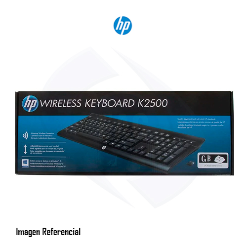 TECLADO HP WIRELESS K2500, USB - P/N: E5E78AA