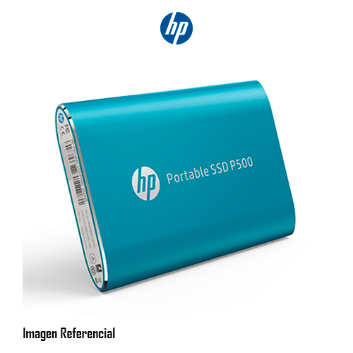 Disco duro externo estado slido HP P500 250GB USB 3.1 Tipo-C Azul.