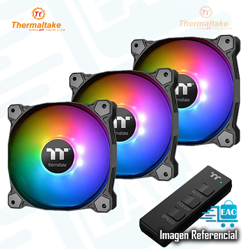 COOLER PARA CASE THERMALTAKE PURE 12 ARGB SYNC, (3 PACK) 120MMX25MM - P/N: CL-F079-PL12SW-A