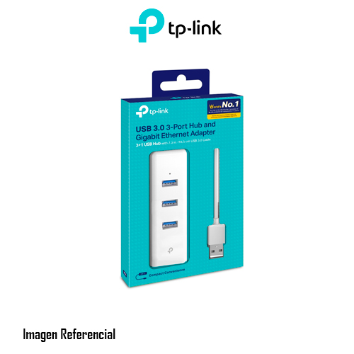 HUB TP-LINK UE330 USB A RJ45 GIGABIT + 3 PUERTOS USB 3.0 - P/N: TL-UE330