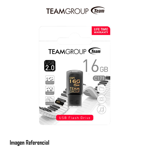 MEMORIA USB 16GB C171 2.0 TEAM GROUP (TC17116GB01) NEGRO
