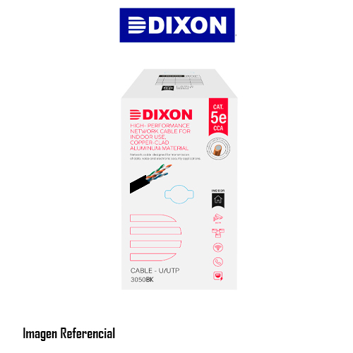 DIXON CABLE DE RED 3050BK CAT5E 4PX24AWG NEGRO 305M