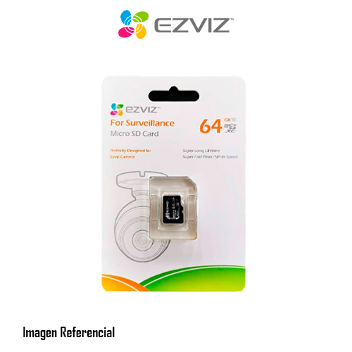 MEMORIA MICRO SD EZVIZ HIKSEMI 64GB, CLASE 10 - P/N: CS-CMT-CARDT64GB-D