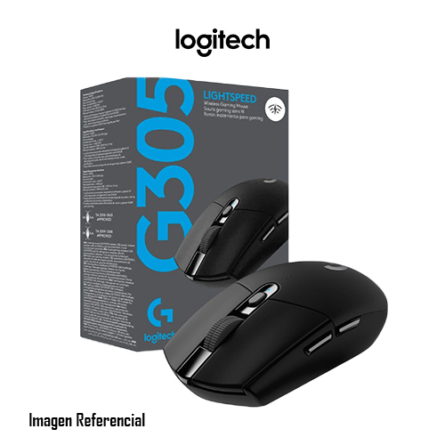MOUSE GAMING INALAMBRICO LOGITECH G305, 12000 DPI, COLOR NEGRO - P/N: 910-005281