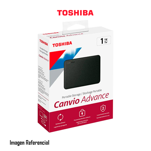 DISCO DURO EXTERNO TOSHIBA CANVIO ADVANCE, 1TB, USB 3.0, NEGRO - P/N: HDTCA10XK3AA