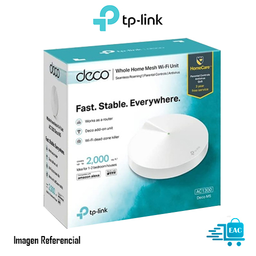 ACCESS POINT TP-LINK DECO M5-1 PACK,2.4GH 400MBPS 5GH 867MBPS, AC1300 WI-FI DOBLE BANDA - P/N: DECO M5-1 PACK