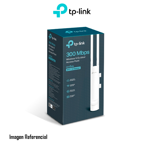 ACCESS POINT TP-LINK EAP110-OUTDOOR V3, 300 MBPS POE, 200M AIRE LIBRE - P/N: EAP110-OUTDOOR