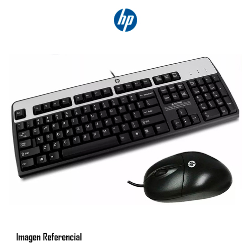 Kit de Teclado y Mouse HPE USB Negro Ingles ptico - P/N 631341-B21