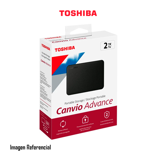 DISCO DURO EXTERNO TOSHIBA CANVIO ADVANCE, 2TB, USB 3.0, NEGRO - P/N: HDTCA20XK3AA