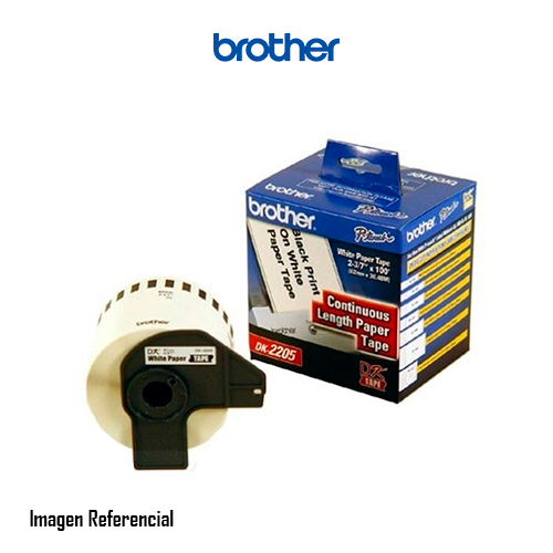 CINTA BROTHER DK-2205 QL-700/QL-710W/QL-800/ 62MM X 30.48M - P/N: DK2205
