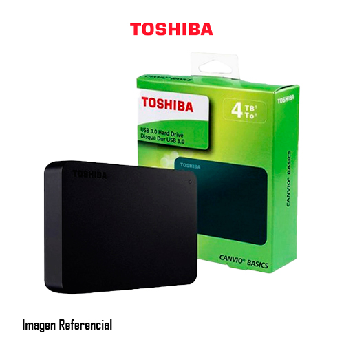 DISCO DURO EXTERNO TOSHIBA CANVIO BASIC, 4TB, USB 3.2 GEN1, 2.5", NEGRO - P/N: HDTB440XK3CA