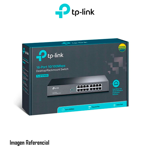 SWITCH TP-LINK TL-SF1016DS V5, 16 PUERTOS LAN 10/100MBPS, RACK - P/N: TLSF1016DS