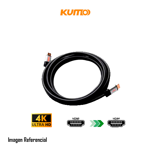 CABLE HDMI A HDMI 1.8MTS KUMO UHD 4K/2K - P/N: STA-AH02