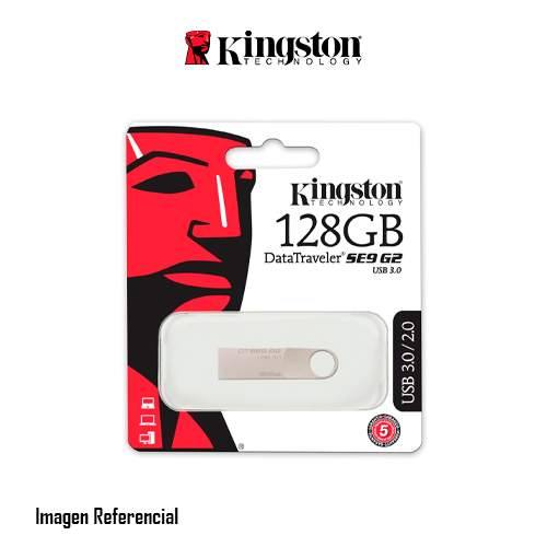 MEMORIA USB KINGSTON DATATRAVELER SE9 G2, 128GB, USB 3.0, 100MB/S - P/N: DTSE9G2/128GB