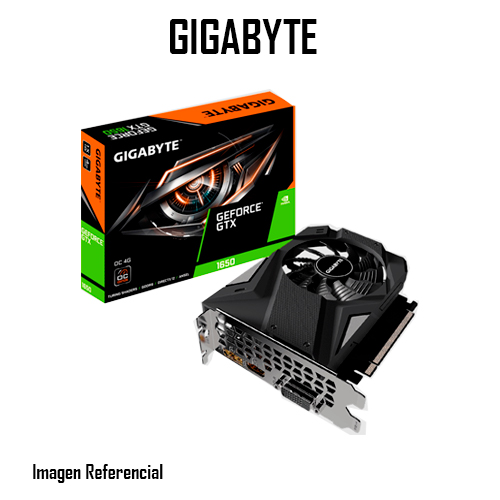 TARJETA DE VIDEO GIGABYTE GEFORCE GTX 1650 D6 OC 4G, 4GB, GDDR6/128 BIT,7680X4320/60HZ, PCI-E 3.0 X 16, 300W - P/N: GV-N1656OC-4GD