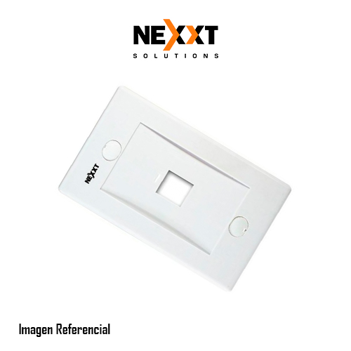 Nexxt - Placa de montaje - blanco - 1 puerto