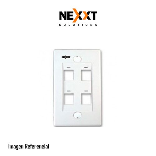 Nexxt - Placa de montaje - blanco - 4 puertos