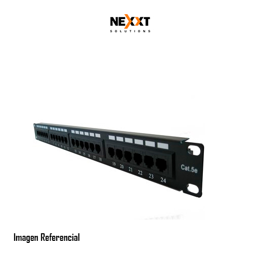 Nexxt - Tablero de conexiones - CAT 5e - 19" - 24 puertos