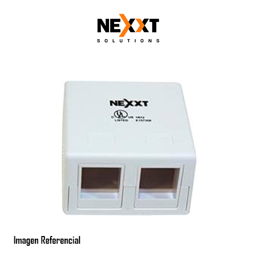 Nexxt Unloaded Surface Mount Box 2 Port White