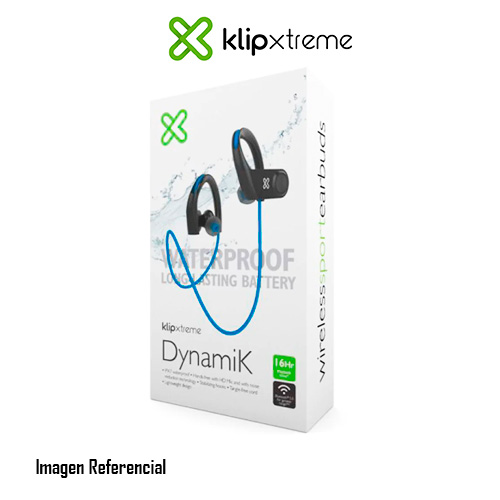 Klip Xtreme - KSM-750BL - Headphones - Para Home audio / Para Portable electronics - Wireless - 16hrs - IPX7 - MIC