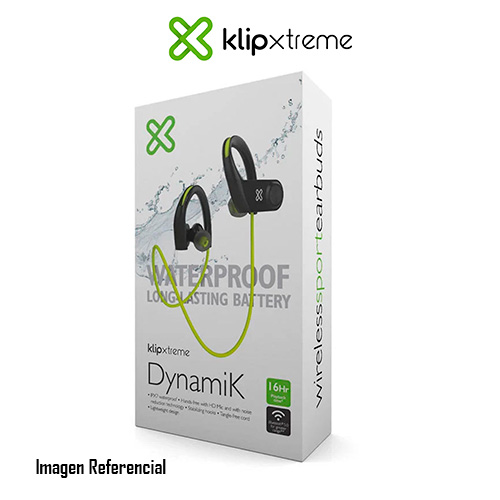 Klip Xtreme - KSM-750YL - Headphones - Para Home audio / Para Portable electronics - Wireless - 16hrs - IPX7 - MIC