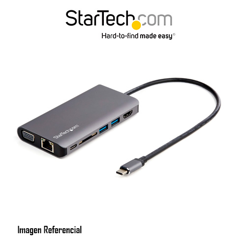 StarTech.com Adaptador Multipuertos USB-C con HDMI o VGA y Cable de Conexión Largo - Mini Docking Station USB Tipo C con Lector SD (DKT30CHVAUSP) - Estación de conexión - USB-C - VGA, HDMI - 1GbE